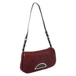 Pre Owned Dior Red Pony Hair Malice Shoulder Bag