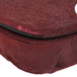 Pre Owned Dior Red Pony Hair Malice Shoulder Bag