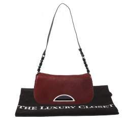 Pre Owned Dior Red Pony Hair Malice Shoulder Bag