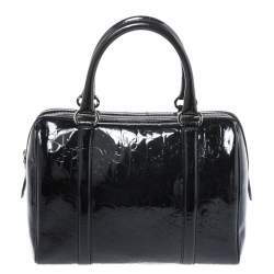 Christian Dior Boston Bag Black PVC Overall Pattern Height 30