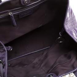 Pre Owned Dior Purple Coated Canvas Medium Panarea Tote