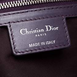 Pre Owned Dior Purple Coated Canvas Medium Panarea Tote