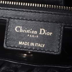 مملوكة مسبقًا حقيبة يد ديور دليسز غوفر جلد كاناج مبطنة سوداء