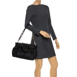 مملوكة مسبقًا حقيبة يد ديور دليسز غوفر جلد كاناج مبطنة سوداء