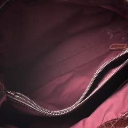 Pre Owned Dior Red Cannage Patent Leather Soft Lady Dior Shopper Tote