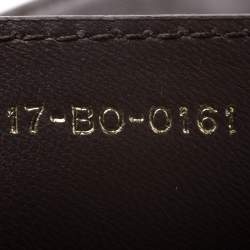 Pre Owned Dior Dark Brown Cannage Leather Granville Chain Link Tote