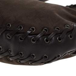 Pre Owned Dior Dark Brown Diorissimo Nylon Hobo