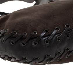 Pre Owned Dior Dark Brown Diorissimo Nylon Hobo