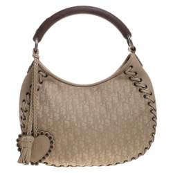 مملوكة مسبقًا حقيبة ديور جلد وكانفاس بيج