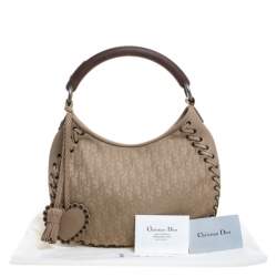 مملوكة مسبقًا حقيبة ديور جلد وكانفاس بيج