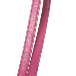 مملوكة مسبقًا Dior Pink/Silver Tweed and Leather Medium Lady Dior Tote