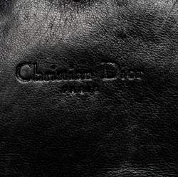 Pre Owned محفظة ديور بسلسلة جلد كاناغ سوداء