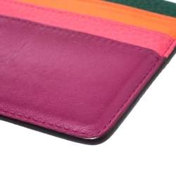 Pre Owned Dior Multicolor Leather Lady Dior Card Holder