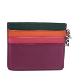 Pre Owned Dior Multicolor Leather Lady Dior Card Holder