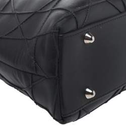 Pre Owned Dior Black Cannage Leather Granville Chain Link Tote