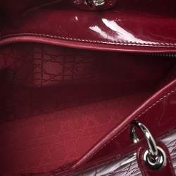 مملوكة مسبقًا حقيبة يد ديور ليدي ديور جلد كاناج أحمر