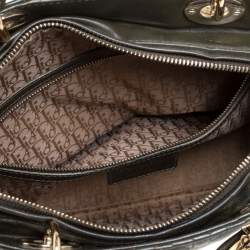 مملوكة مسبقًا Dior Olive Green Cannage Leather Large Lady Dior Tote