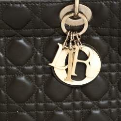 مملوكة مسبقًا Dior Olive Green Cannage Leather Large Lady Dior Tote