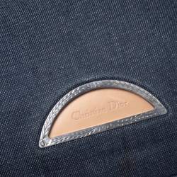 Pre Owned Dior Blue Denim and Leather Maris Pearl Tote