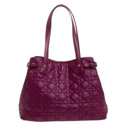 مملوكة مسبقًا Dior Magenta Coated Canvas Small Panarea Tote