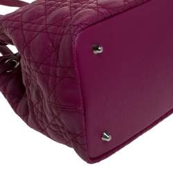 مملوكة مسبقًا Dior Magenta Coated Canvas Small Panarea Tote