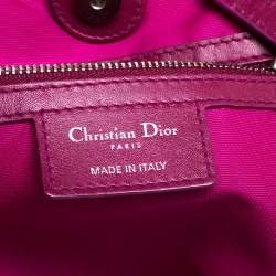 مملوكة مسبقًا Dior Magenta Coated Canvas Small Panarea Tote