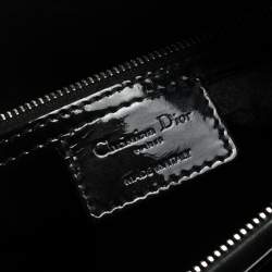 مملوكة مسبقًا حقيبة يد ديور ليدي ديور كبيرة جلد كاناج سوداء