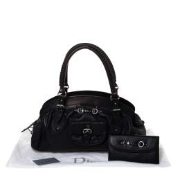 Pre Owned Dior Black Leather Large My Dior Frame Satchel