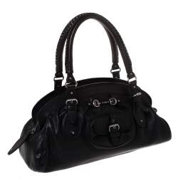 Pre Owned Dior Black Leather Large My Dior Frame Satchel