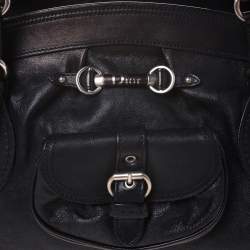 Pre Owned Dior Black Leather Large My Dior Frame Satchel