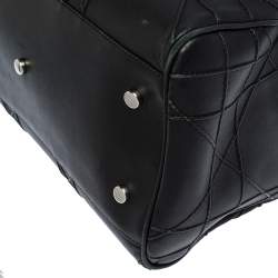 مملوكة مسبقًا Dior Black Cannage Leather Granville Polochon Satchel