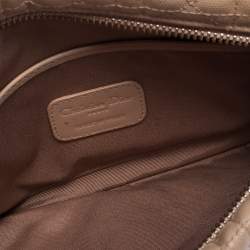 مملوكة مسبقًا Dior Peach Cannage Coated Canvas Panarea Clutch