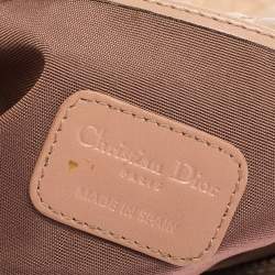 مملوكة مسبقًا Dior Peach Cannage Coated Canvas Panarea Clutch