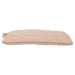 مملوكة مسبقًا Dior Peach Cannage Coated Canvas Panarea Clutch