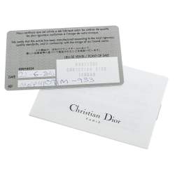 Pre Owned حقيبة يد ديور دي لايت غرافيتي كانفاس وجلد لامع د إصدار محدود بيج/أسود