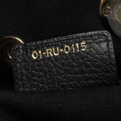 Pre Owned حقيبة يد ديور دي لايت غرافيتي كانفاس وجلد لامع د إصدار محدود بيج/أسود