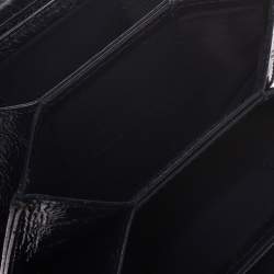 مملوكة مسبقًا محفظة بطاقات ديور ليدي ديور غوسيت جلد لامع أزرق كحلي