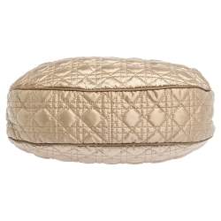 Pre Owned حقيبة ديور شارمينغ جلد وساتان كاناج ذهبية