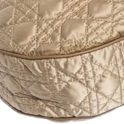 Pre Owned حقيبة ديور شارمينغ جلد وساتان كاناج ذهبية