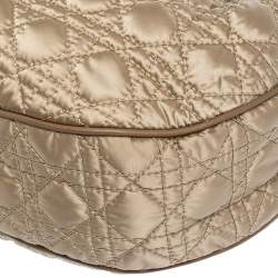 Pre Owned حقيبة ديور شارمينغ جلد وساتان كاناج ذهبية