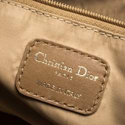 Pre Owned حقيبة ديور شارمينغ جلد وساتان كاناج ذهبية