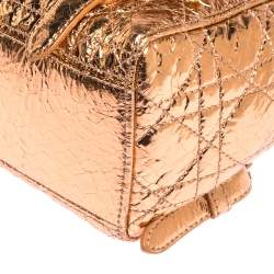 Dior Metallic Peach Cannage Patent Leather Stardust Backpack