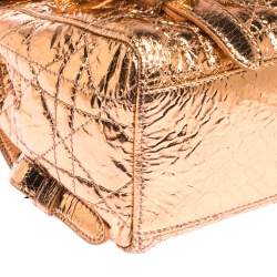 Dior Metallic Peach Cannage Patent Leather Stardust Backpack