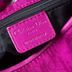 مملوكة مسبقًا Dior Magenta Oblique Canvas and Leather Ethnic Hobo