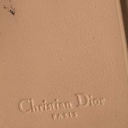مملوكة مسبقًا Dior Brown Oblique Print Coated Canvas and Leather Romantique Compact Wallet