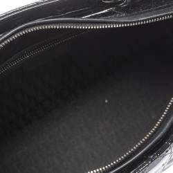 Pre Owned حقيبة يد ديور ليدي ديور كبيرة جلد لامع كاناج أسود