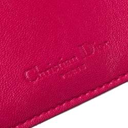 مملوكة مسبقًا Dior Pink Cannage Leather Lady Dior Card Holder