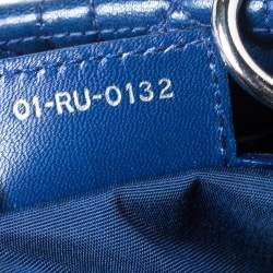 Pre Owned Dior Blue Cannage Leather Soft Lady Dior Shopper Tote