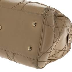 مملوكة مسبقًا Dior Beige Cannage Quilted Leather Granville Polochon Satchel