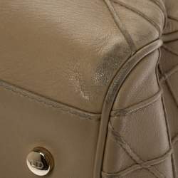 مملوكة مسبقًا Dior Beige Cannage Quilted Leather Granville Polochon Satchel